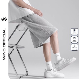 Quần short thun nam nữ WIND unisex ống rộng Basic thời trang nam nữ ulzzang