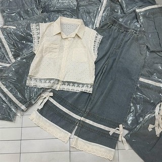 SƠ MI ĐŨI VIỀN REN CỘC TAY