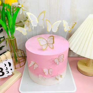Đồ trang trí bánh vỉ bướm giấy trang trí bánh sinh nhật bướm trang trí bánh kem