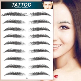 Misterolina Miếng Dán Lông Mày Giả 6d Chống Thấm Nước Tiện Dụng B8I6