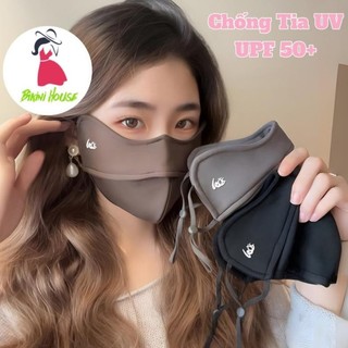 Khẩu trang chống 99% tia UV, khẩu trang Cotton Dày Mịn hai lớp chống nắng UPF 50+ MynaBra KT4