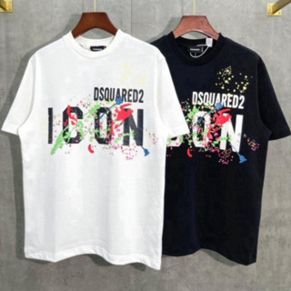  Áo Phông Nam ICON Vảy Sơn Màu Sắc - Áo Thun Nam DSQ In Chữ Vảy Sơn Siêu HOT 2024 