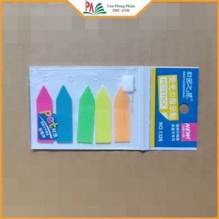 Giấy Note 5 màu nhựa mũi tên 100 sheets - Giấy phân trang, đánh dấu trang sách