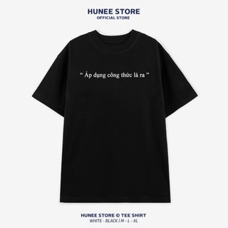 Áo Thun Tay Lỡ Nam Nữ Cotton Unisex , Áo Phông Cổ Tròn Hài Hước  Form Rộng Basic Oversiz - Áp Dụng Công Thức XMCH