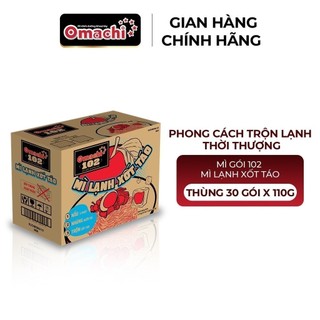 Mì omachi 102 mì lạnh xốt táo gói 110g - thùng 30 gói x 110g
