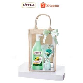 [hàng tặng không bán - quà không bao gồm chai sữa tắm] túi gift set la'petal