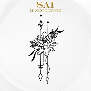 Miếng dán hình xăm tạm thời SAI MAGIC TATTOO 10CM×06CM chống thấm nước lâu trôi lên đến 2 tuần ,Cổ tay Cánh tay , Cute Dễ thương tối giản Bé nhỏ Mini Hoa Thực vật 537