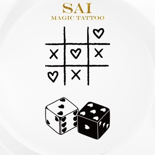  Miếng dán hình xăm tạm thời SAI MAGIC TATTOO 10CM×06CM chống thấm nước lâu trôi lên đến 2 tuần ,Cổ tay Cánh tay  Cute Dễ thương tối giản Bé nhỏ Mini Xúc xắc 520 