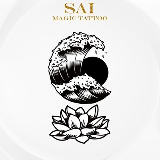 Miếng dán hình xăm tạm thời SAI MAGIC TATTOO 10CM×06CM chống thấm nước lâu trôi lên đến 2 tuần,Cổ tay Cánh tay,Bé nhỏ Cute Dễ thương tối giản,hoa sen Sóng 032