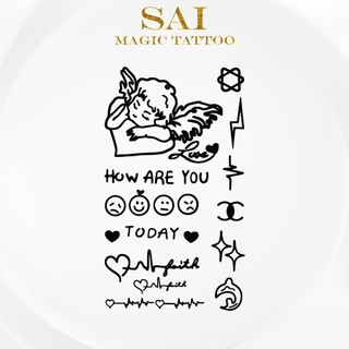 Miếng dán hình xăm tạm thời SAI MAGIC TATTOO 004 10CM×06CM chống thấm nước lâu trôi lên đến 2 tuần
