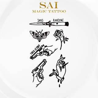 Miếng dán hình xăm tạm thời SAI MAGIC TATTOO 008 10CM×06CM chống thấm nước lâu trôi lên đến 2 tuần
