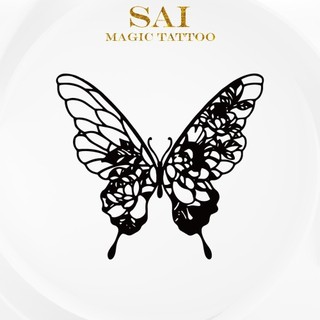 Miếng dán hình xăm tạm thời SAI MAGIC TATTOO 10CM×06CM chống thấm nước lâu trôi lên đến 2 tuần,Cổ tay Cánh tay,Bé nhỏ Cute Dễ thương tối giản,Bươm bướm 071