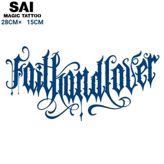 Miếng dán hình xăm tạm thời SAI MAGIC TATTOO 28CM×15CM chống thấm nước lâu trôi lên đến 2 tuần,Ngực Lưng Eo,Người đàn ông Đàn bà Con gái Con trai,Lớn,Hiphop Cụm từ 001