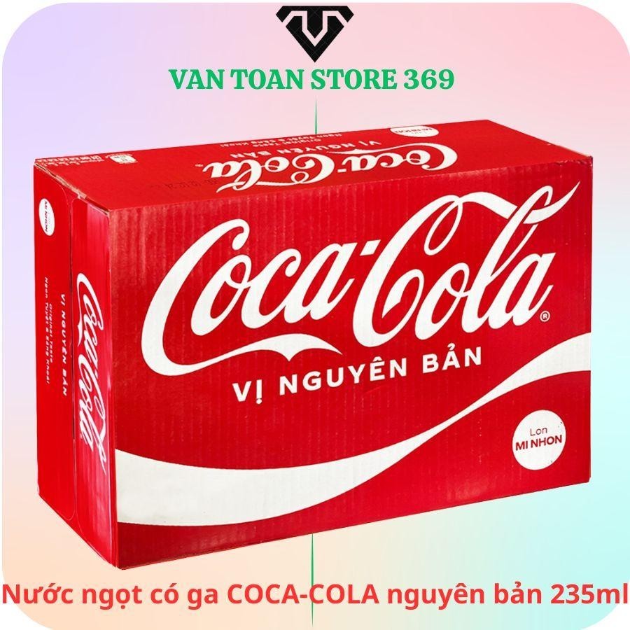 Nước ngọt có ga COCA COLA nguyên bản lon 235ml