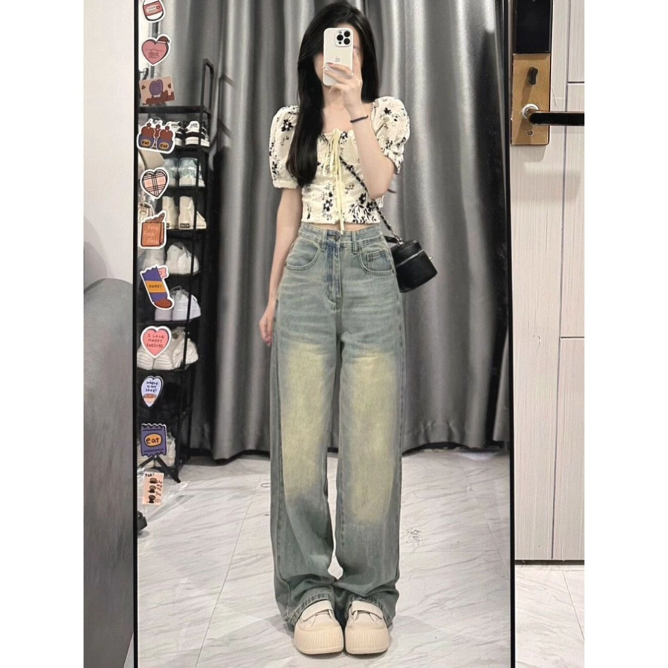 [HOT] Quần bò ống rộng dáng suông xanh cổ điển , Quần jean ống rộng 2 màu xanh Siêu Xinh Tôn dáng Cực Đẹp 2024 D28 | BigBuy360 - bigbuy360.vn