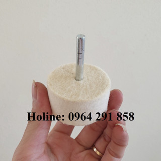 Đầu nỉ đánh bóng trục 6mm đầu mài mịn lông cừu đánh bóng trang sức kim loại đá thủy tinh gỗ gạch men nhựa