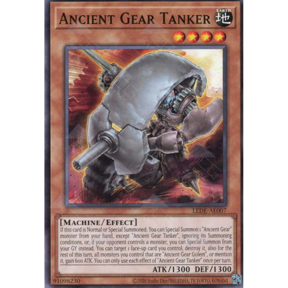 [ Bài Yugioh Chính Hãng ] LEDE-AE007 Ancient Gear Tanker - Common
