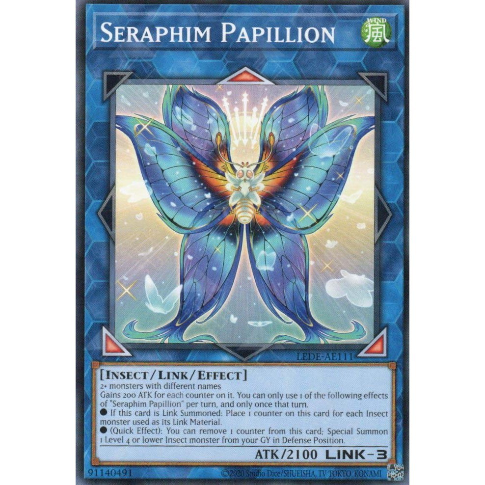 [ Bài Yugioh Chính Hãng ] LEDE-AE111 Seraphim Papillion - Common