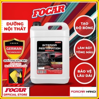 Dung dịch dưỡng & làm bóng nội thất focar – interior restoration - can 5l