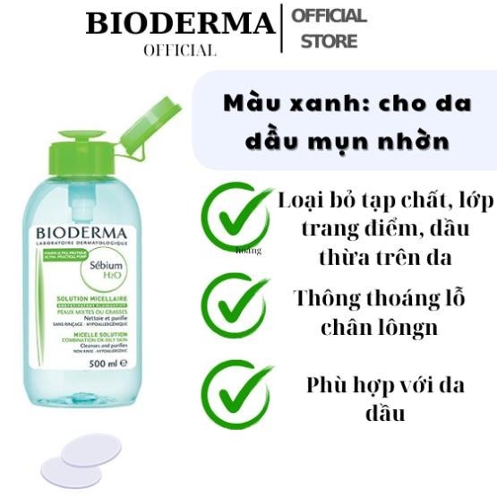 Nước tẩy trang Bioderma làm sạch sâu, dịu nhẹ loại bỏ bụi bẩn, dầu nhờn dành cho mọi loại da loại 500ml | BigBuy360 - bigbuy360.vn