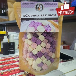 Sữa chua sấy giòn trending 2024 giòn, chua, ngọt nhẹ, hương trái cây đủ vị chứa nhiều lợi khuẩn - Quà vặt Đà Lạt