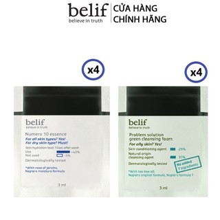 [HB Gift] Bộ sản phẩm Sữa rửa mặt ngăn ngừa mụn Belif Problem Solution và Tinh chất khoá ẩm Belif Numero 10