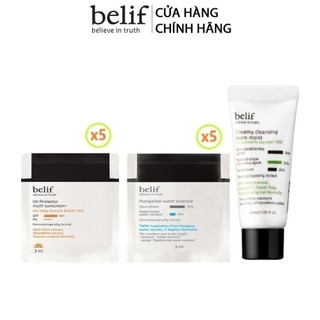 [HB Gift] Bộ sản phẩm làm sạch và cấp nước chiết xuất từ thiên nhiên Belif và Kem chống nắng Belif Sun UV Protector