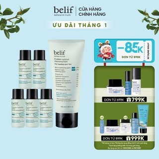 Bộ đôi Sữa rửa mặt & Nước cân bằng ngăn ngừa mụn Problem Solution Belif