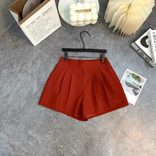 Quần Short nữ cạp cao khóa sườn dáng baggy phối đồ đẹp -