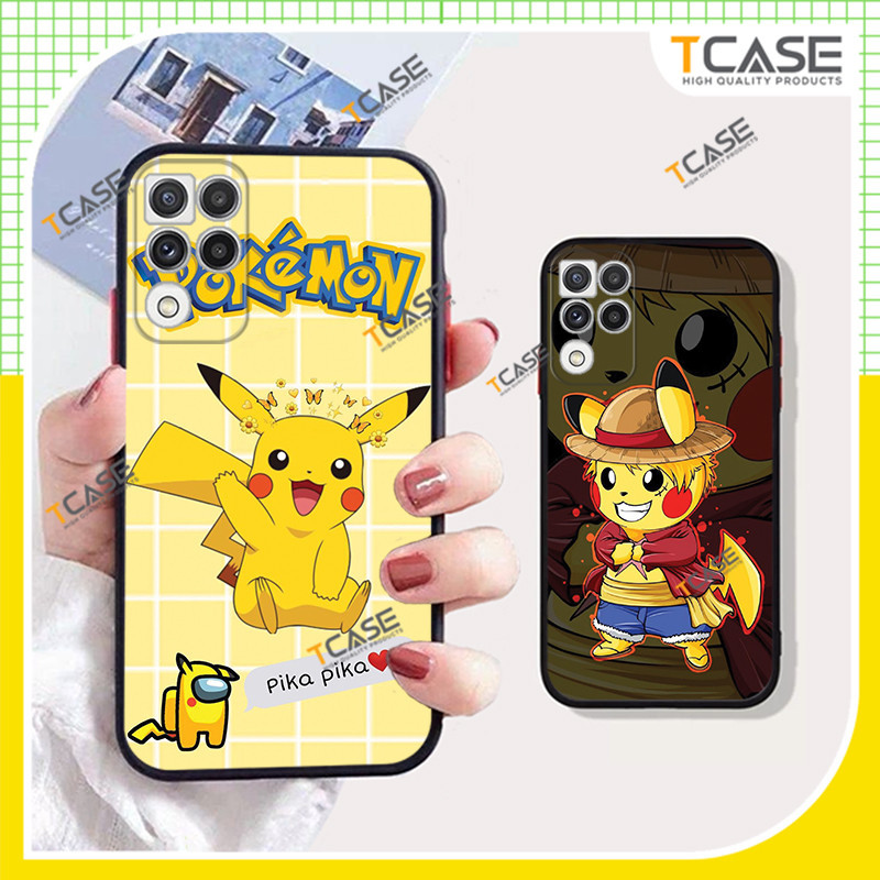 Ốp lưng Samsung A22 4G, Samsung M22 in hình Pikachuu - Tcase