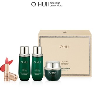 [HB Gift] Bộ chống lão hóa 3 món OHUI Prime Advancer và Son dưỡng bển màu OHUI The First Geniture