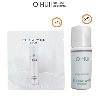 [HB Gift] Combo Sữa dưỡng trắng OHUI Extreme White Emulsion và Tinh chất dưỡng trắng OHUI Extreme White Serum