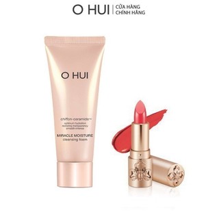 Sữa rửa mặt dưỡng ẩm OHUI 80ml/chai & Son dưỡng bền màu chống lão hoá 1.3g Gimmick