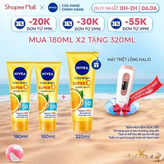  Tinh Chất Dưỡng Thể Chống Nắng NIVEA Super C+ 180ml