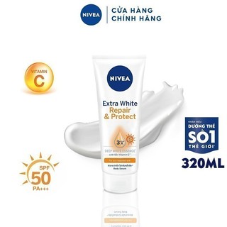 Tinh chất dưỡng thể dưỡng trắng NIVEA ban ngày giúp phục hồi & chống nắng SPF50 (320ml)