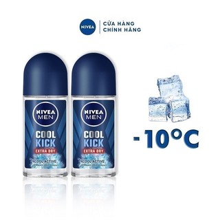Bộ 2 Lăn Ngăn Mùi NIVEA MEN Cool Kick Mát Lạnh - Thơm Năng Động (50 ml) 82886