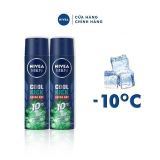 Bộ 2 Xịt Ngăn Mùi NIVEA MEN Cool Kick Mát Lạnh - Thơm Sảng Khoái (150 ml) - 83165