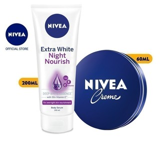 Bộ đôi Dưỡng da phục hồi chuyên sâu NIVEA (Tinh chất dưỡng thể ban đêm 200ml 89122 & Kem dưỡng 60ml 80102)