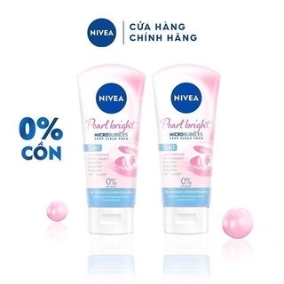 Bộ 2 Sữa Rửa Mặt NIVEA Pearl Bright Dưỡng Sáng Da Ngọc Trai (100 g) - 81295