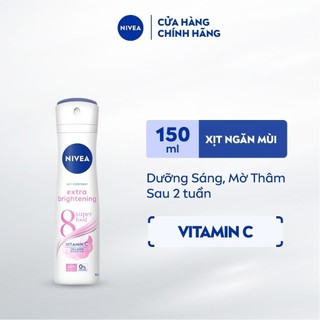 Xịt Ngăn Mùi NIVEA Sáng Mịn Tối Ưu | Giảm Thâm Sạm | Vitamin C (150 ml) - 82967