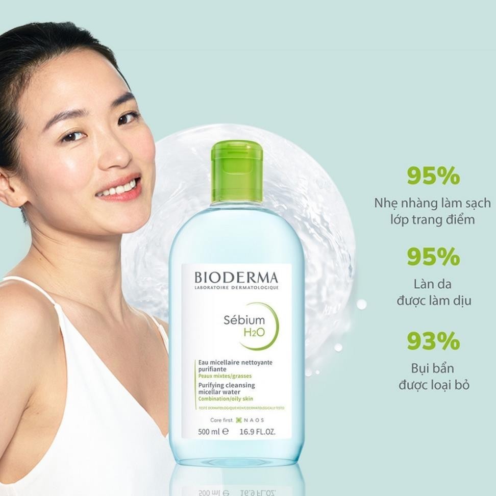 Nước Tẩy Trang Bioderma Senbium H2O Làm Sạch Sâu Cho Da Dầu, Da Nhạy Cảm, Giảm Mụn 500ml | BigBuy360 - bigbuy360.vn