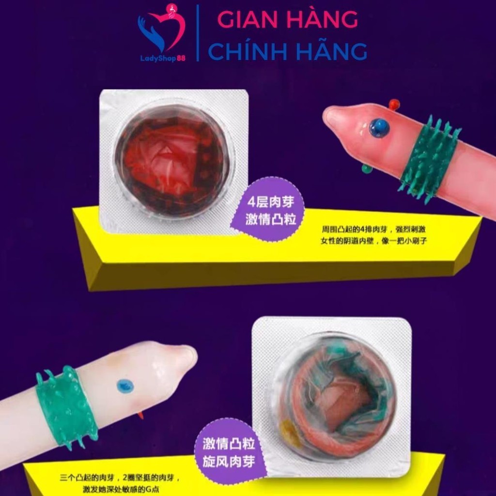 Bao cao su gai bi lớn RunBo chống xuất tinh sớm Bcs gân gai bi kéo dài thời gian quan hệ BCS03