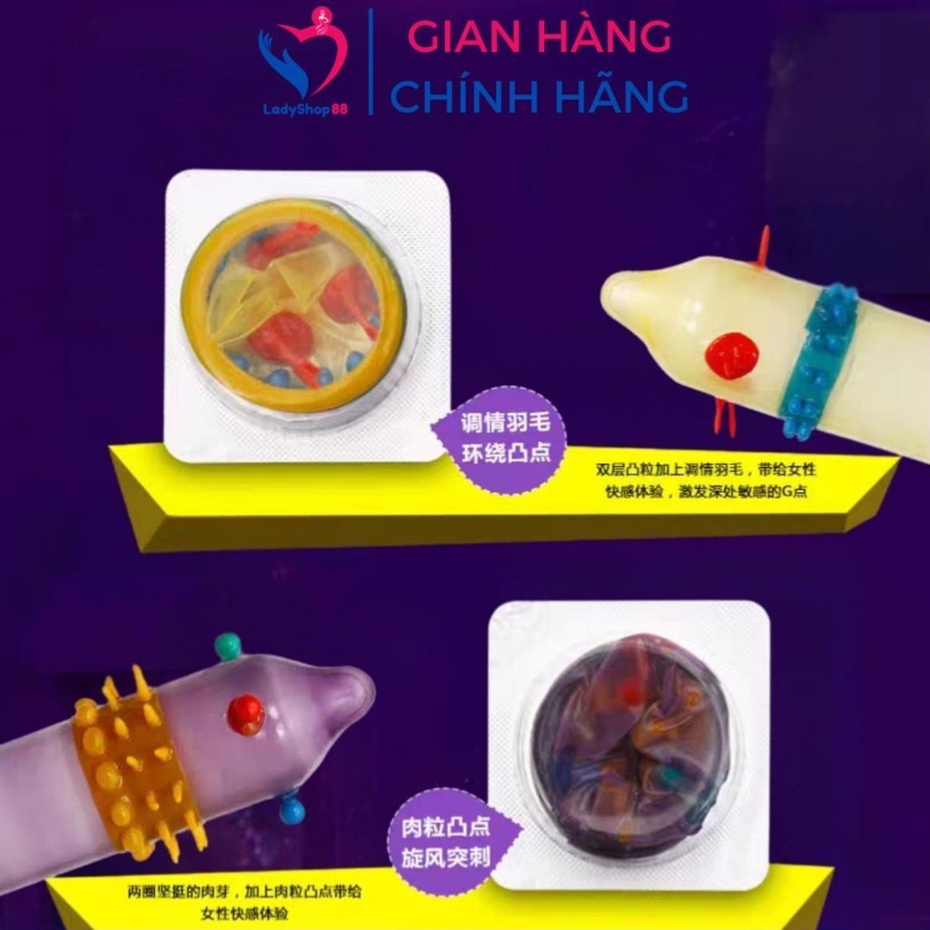 Bao cao su gai bi lớn RunBo chống xuất tinh sớm Bcs gân gai bi kéo dài thời gian quan hệ BCS03