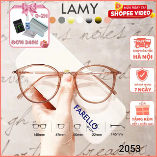 Gọng kính cận nữ lamy mắt kính tròn to m2053 gọng kính cao cấp