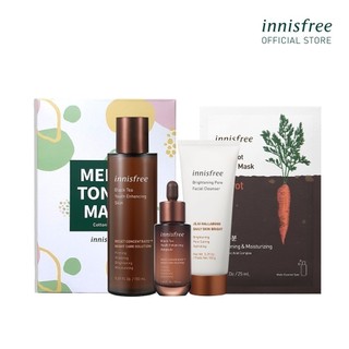 Bộ chăm da chống lão trà đen và làm sáng da innisfree Black Tea Brightening Set