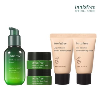 Bộ sản phẩm làm dịu lỗ chân lông và dưỡng ẩm làn da Innisfree Green Tea Seed Set