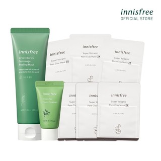 Bộ tẩy tế bào chết innisfree Green Barley Gommage Routine Set 159ml