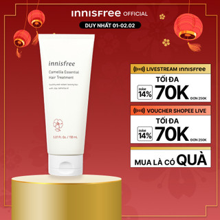 [Mã COSIF10 giảm 10% đơn 400K] Dầu xả suôn mượt hoa trà innisfree Camellia Essential Hair Treatment 150 mL