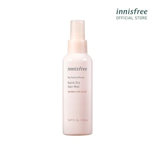 Xịt khoáng giúp tóc mau khô và làm tóc bóng mượt innisfree My Styling Recipe Quick Dry Hair Mist 150 mL