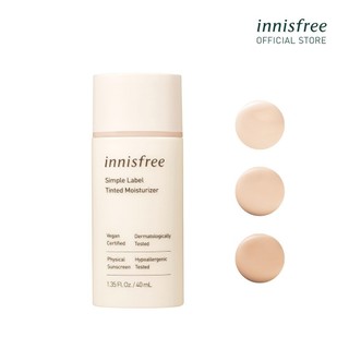 Kem dưỡng ẩm trang điểm innisfree Simple label Tinted Moisturizer 40ml